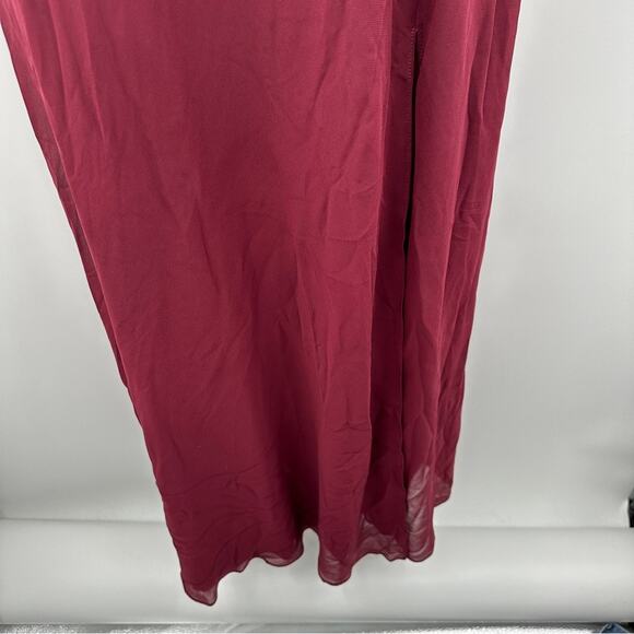 Birdy Grey Gwennie Chiffon Bridesmaid Maxi Dress in Cabernet Red Sz M‎ NEW - Picture 4 of 9